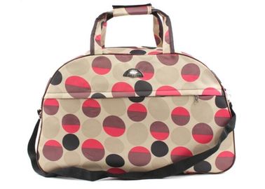 Imprint or embroider logo polka dot duffle bags for teenage girls