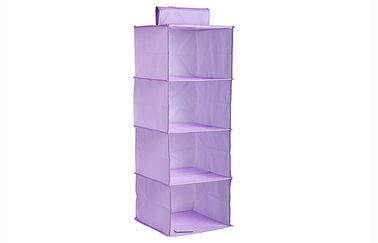 Medium Purple Four Lattice Hanging Clothes Folding Trunk Organizer Bags