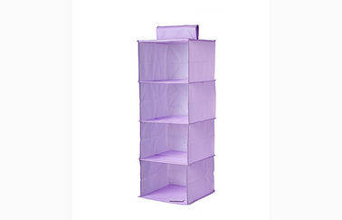 Medium Purple Four Lattice Hanging Clothes Folding Trunk Organizer Bags