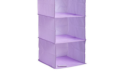 Medium Purple Four Lattice Hanging Clothes Folding Trunk Organizer Bags