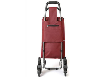 Double 600D Oxford Cloth Shopping Trolley Bag On Wheels With 1.0mm Steel Tube