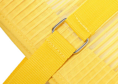 Personalized Solid Mesh Large Clear Beach Tote Bag with Velcro Stick in Yellow