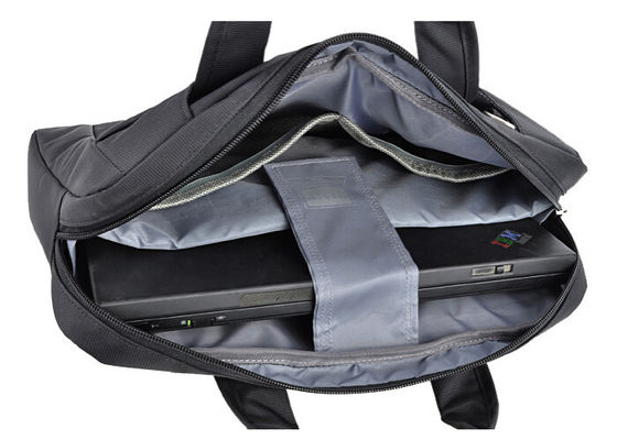 Black Leisure lightweight laptop computer bags with silkscreen logo or rubber logo