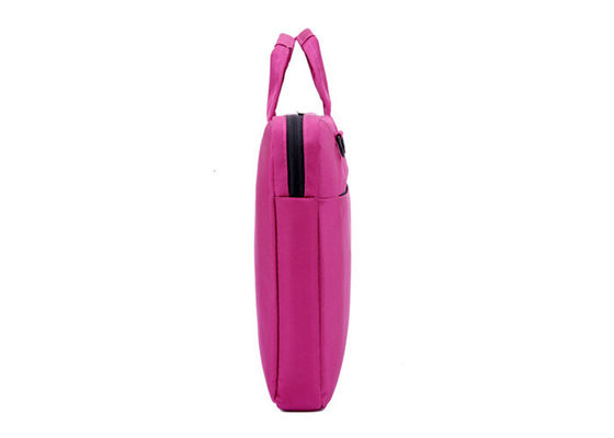 Cute Ultralight nylon padded pink laptop bags 15 inch with bottom compartment