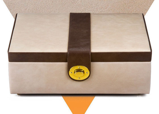Customized Eco-friendly  jewellery storage box carrying case with 2 inter layer