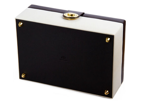 Double moistureproof wooden division plate jewellery storage box with flocked cloth