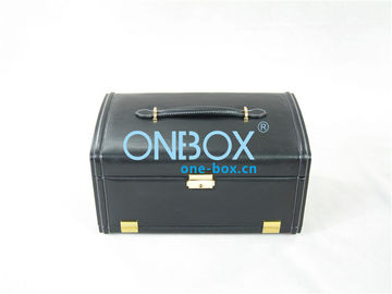 Elegant waterproof leather jewellery gift box , professional cosmetic case for women