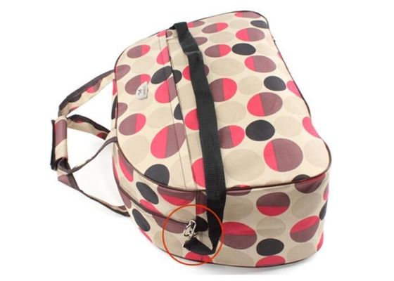 Imprint or embroider logo polka dot duffle bags for teenage girls