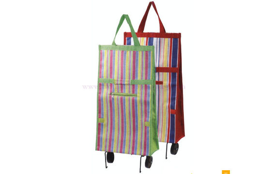 Logo - printing foldable trolley shopping tote bag  for shopping mall