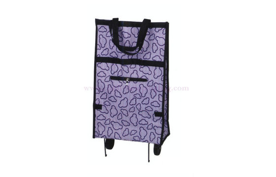 Logo - printing foldable trolley shopping tote bag  for shopping mall