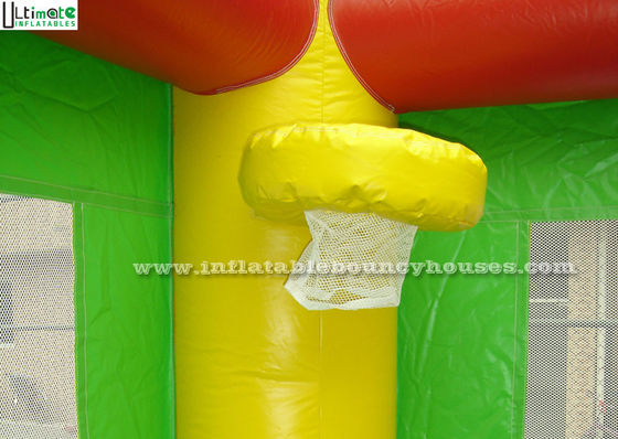 Bright Colored Small Inflatable Bouncy Castle With Slide  for Children