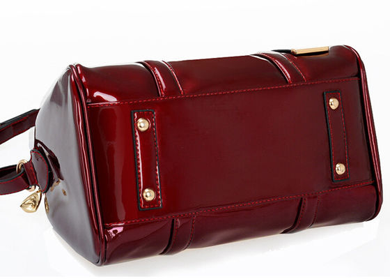 Patent leather tote bag full mercerized cotton lining , womens fashion handbags