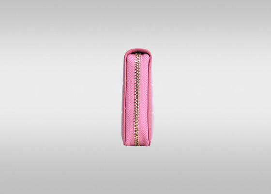 Metal hook wrist strap Pink wallets And Purses with corrosion resistant alloy hardware