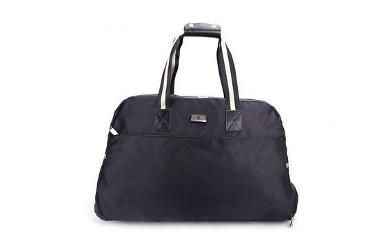Black businessmen ' s trolley travel bag with two straps / dual handle