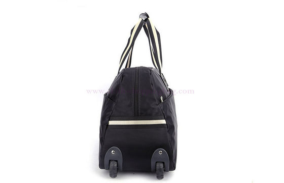 Black businessmen ' s trolley travel bag with two straps / dual handle