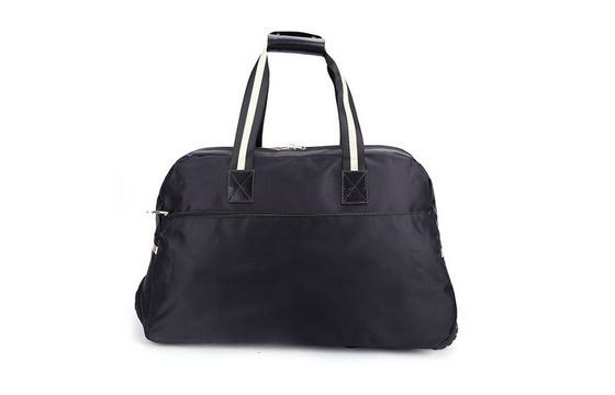 Black businessmen ' s trolley travel bag with two straps / dual handle