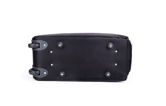Black businessmen ' s trolley travel bag with two straps / dual handle